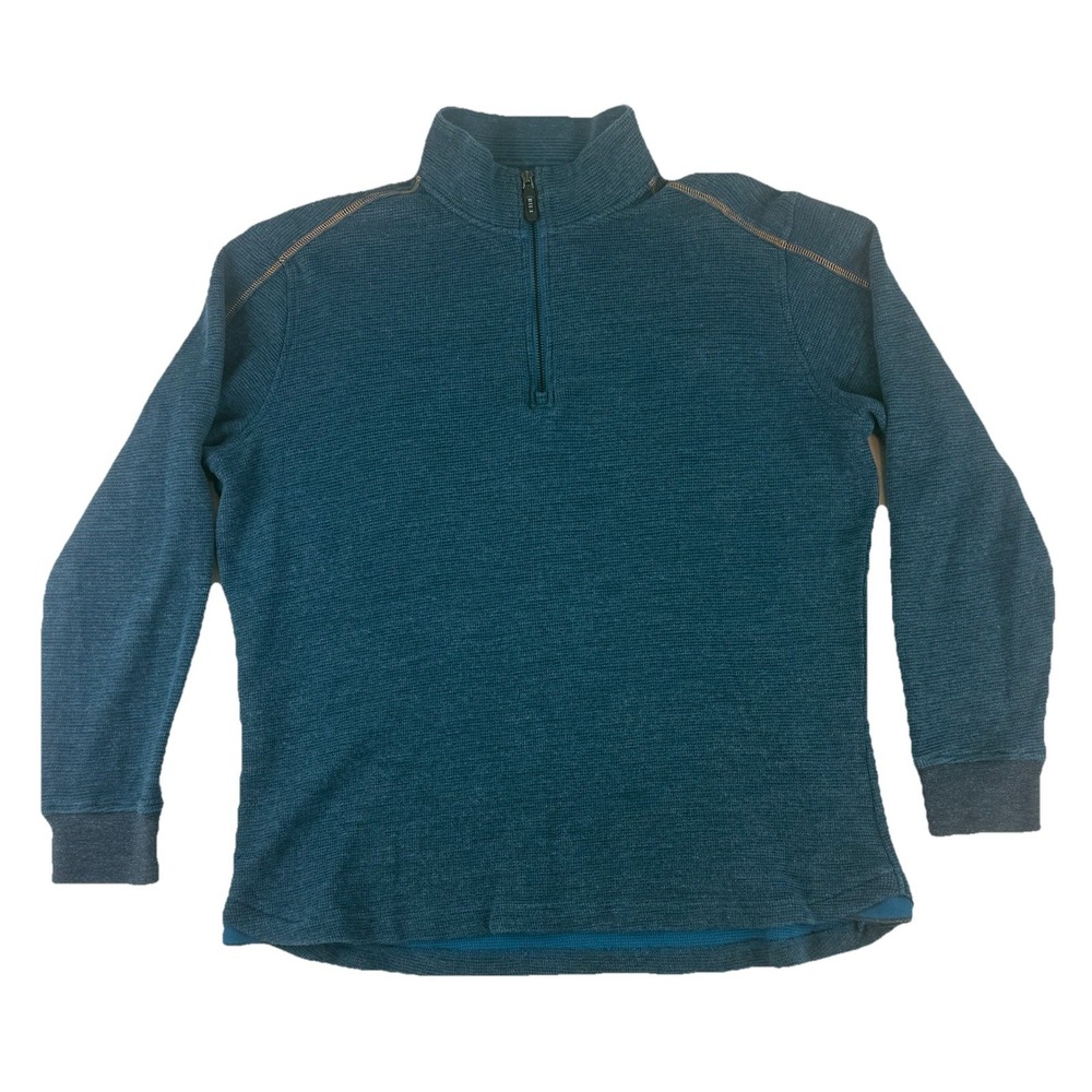 Robert Graham 1/4 Zip Men's Large Blue Pullover Knowledge Wisdom Truth